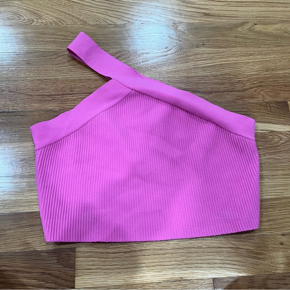 Pink one shoulder top